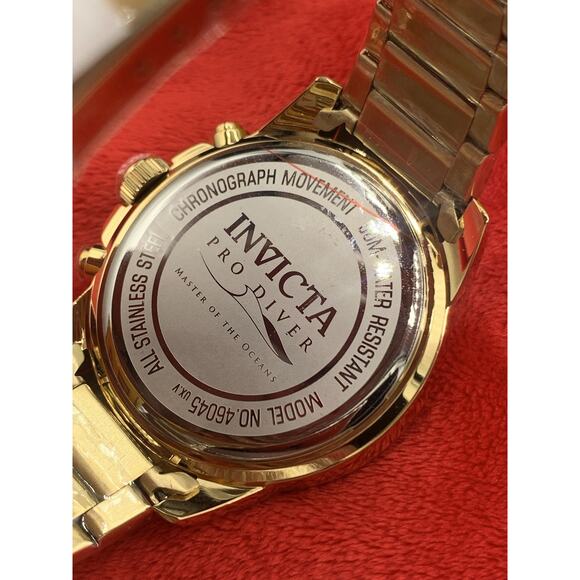 Invicta Mens 45mmWatch Pro Diver Quartz Gold Tone Stainless Steel Bracelet 46045 main image 12